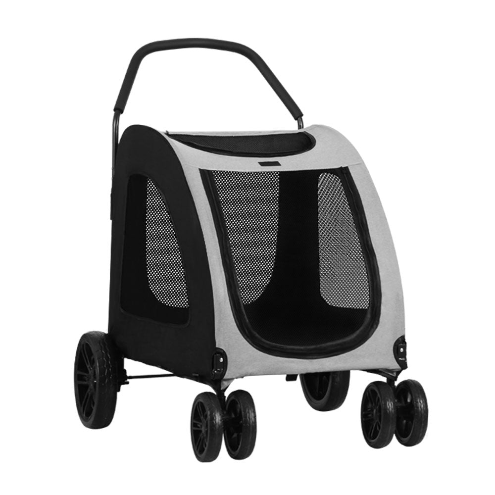 i.Pet Pet Dog Stroller Pram Large Carrier Cat Travel Foldable Strollers 4 Wheels