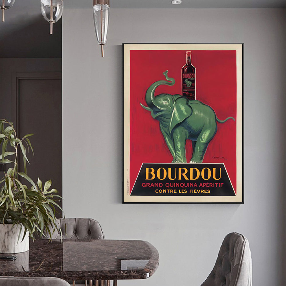 Wall Art 90cmx135cm Bourdou Black Frame Canvas